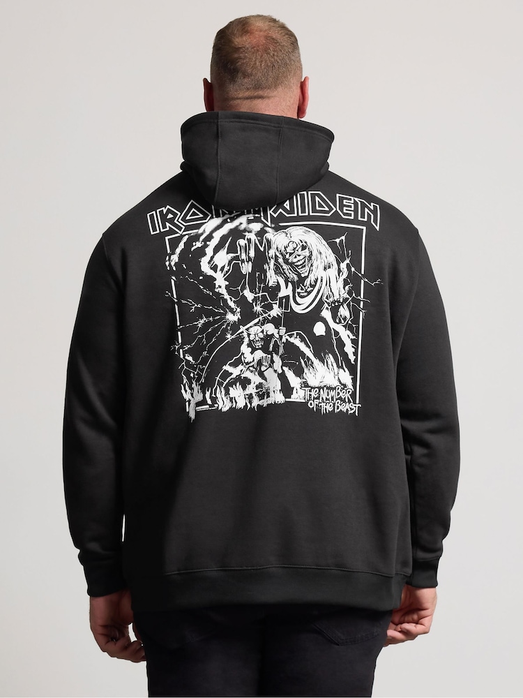 BadRhino Big & Tall Black Iron Maiden Graphic Hoodie - Image 2 of 4