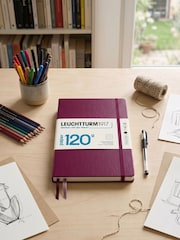 LEUCHTTURM1917 Port Red 120G Edition Medium A5 Hardcover Ruled Notebook - Image 4 of 8