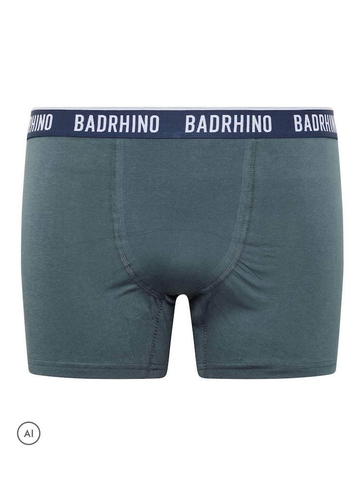 BadRhino Big & Tall Blue Boxers 5 Pack - Image 4 of 4 BadRhino Big & Tall Blue Boxers 5 Pack - Image 4 of 4