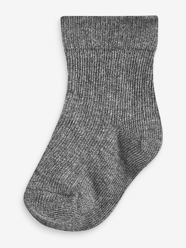 Monochrome 7 Pack Rib Baby Socks (0mths-2yrs) - Image 4 of 9