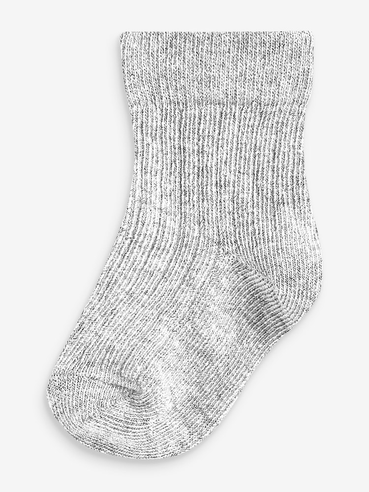 Monochrome 7 Pack Rib Baby Socks (0mths-2yrs) - Image 7 of 9
