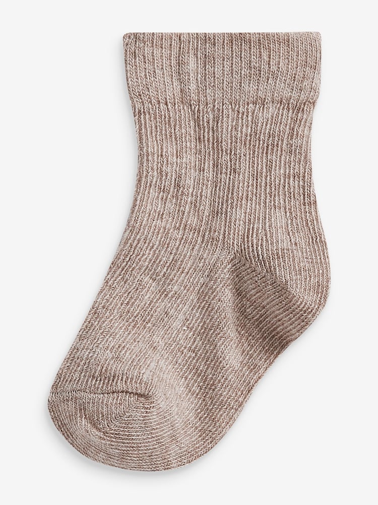 Monochrome 7 Pack Rib Baby Socks (0mths-2yrs) - Image 8 of 9