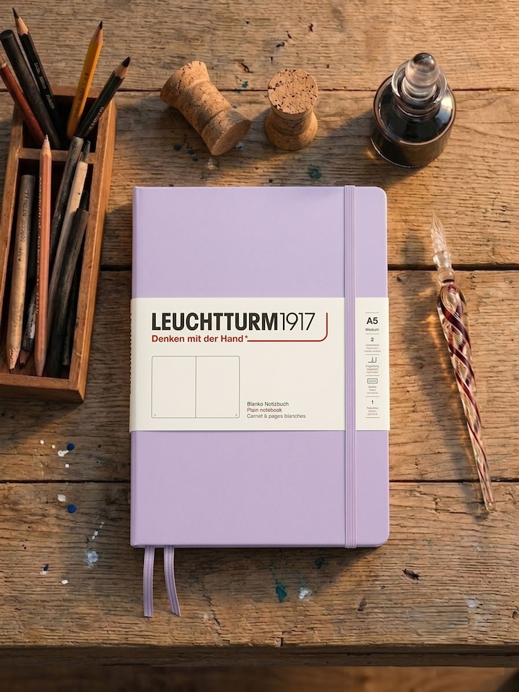 LEUCHTTURM1917 Lilac Medium A5 Hardcover Plain Notebook - Image 8 of 8 LEUCHTTURM1917 Lilac Medium A5 Hardcover Plain Notebook - Image 8 of 8