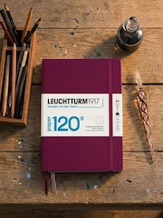 LEUCHTTURM1917 Port Red 120G Edition Medium A5 Hardcover Dotted Notebook - Image 8 of 8