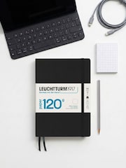 LEUCHTTURM1917 Black 120G Edition Medium A5 Hardcover Plain Notebook - Image 1 of 8