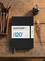 LEUCHTTURM1917 Black 120G Edition Medium A5 Hardcover Plain Notebook - Image 8 of 8