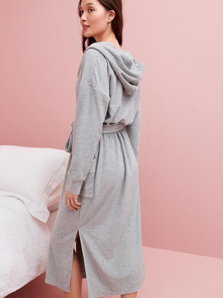 Grey Towelling Dressing Gown - Image 3 of 6