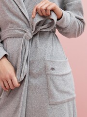 Grau - Bademantel aus Frottee - Bild 6 von 6