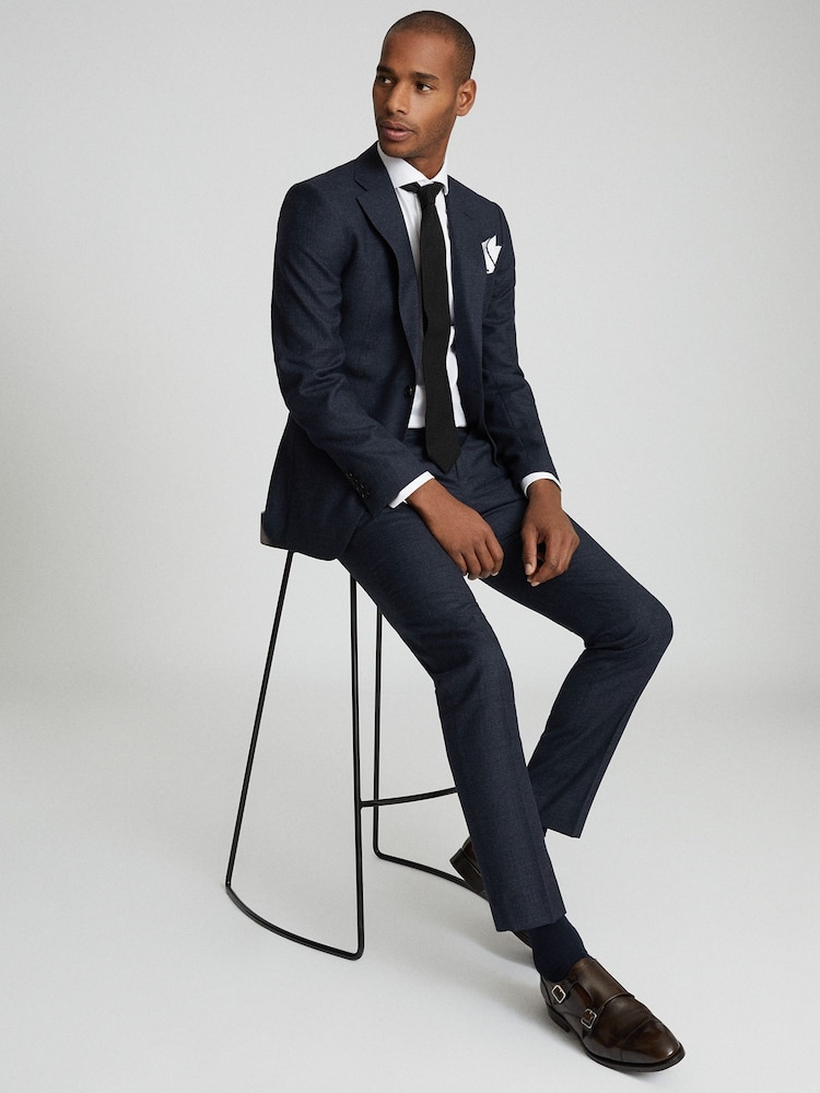Pantalones de traje de corte slim en tejido texturizado Dunn de Reiss - Imagen 1 de 4 Pantalones de traje de corte slim en tejido texturizado Dunn de Reiss - Imagen 1 de 4