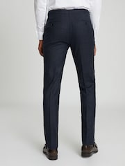 Pantalones de traje de corte slim en tejido texturizado Dunn de Reiss - Imagen 4 de 4