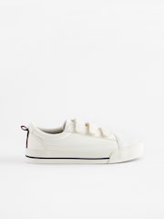 White Standard Fit (F) Strap Touch Fastening Shoes - Image 2 of 6