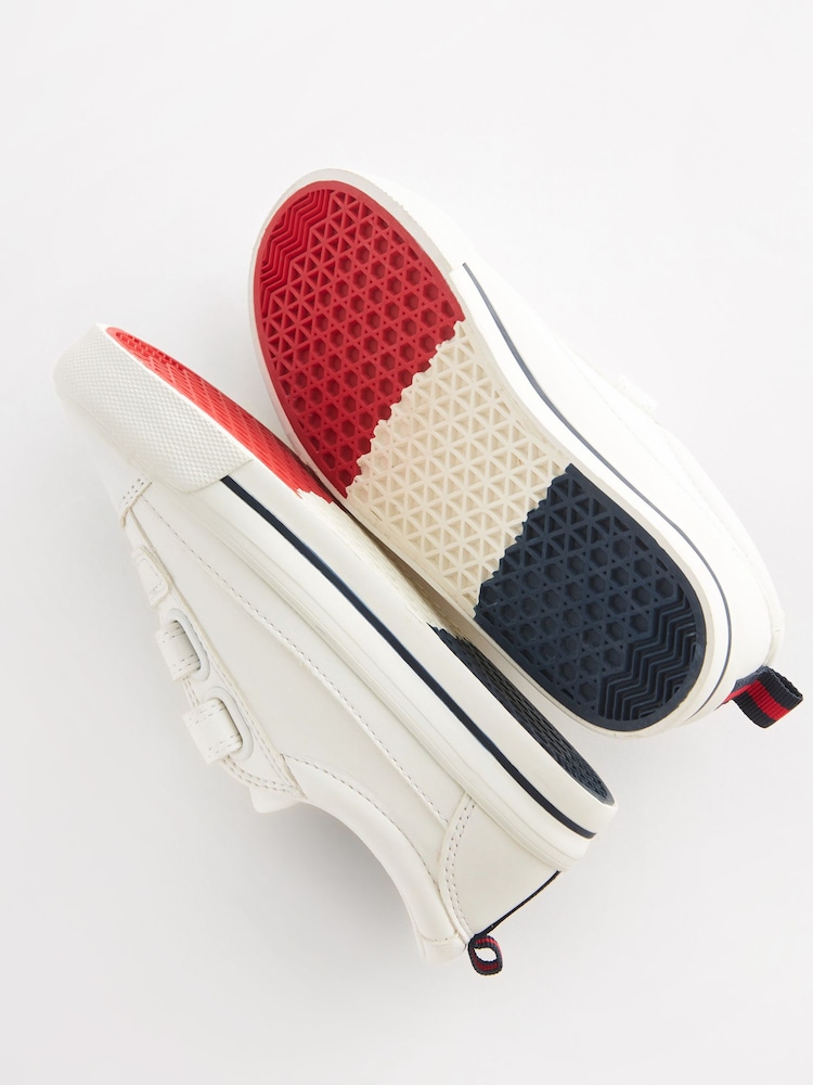White Standard Fit (F) Strap Touch Fastening Shoes - Image 6 of 6