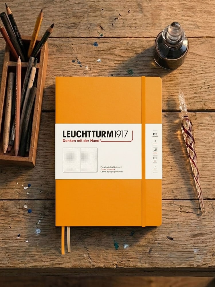 LEUCHTTURM1917 Rising Sun Composition B5 Hardcover Dotted Notebook - Image 8 of 8 LEUCHTTURM1917 Rising Sun Composition B5 Hardcover Dotted Notebook - Image 8 of 8
