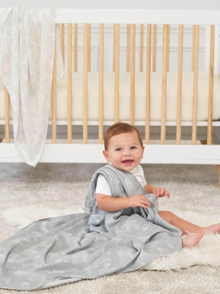 aden + anais Grey Essentials Woodsy Silky Soft Blankets 2 Pack - Image 6 of 6