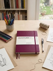LEUCHTTURM1917 Port Red Medium A5 Hardcover Dotted Notebook - Image 4 of 8