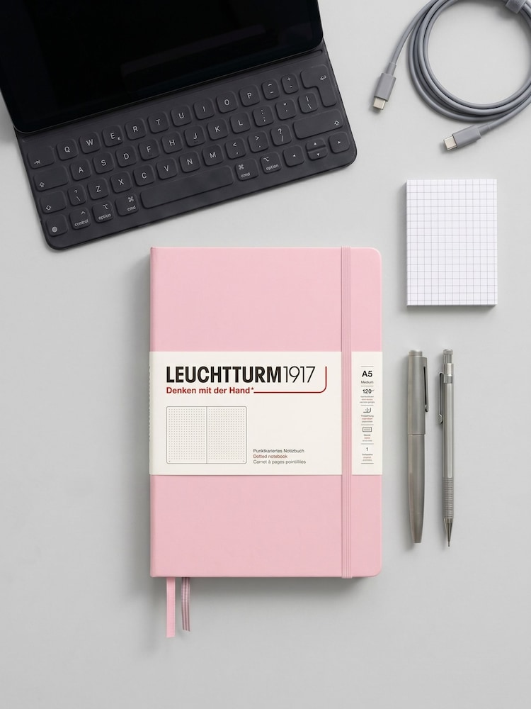 LEUCHTTURM1917 Powder Medium A5 Hardcover Dotted Notebook - Image 1 of 8 LEUCHTTURM1917 Powder Medium A5 Hardcover Dotted Notebook - Image 1 of 8