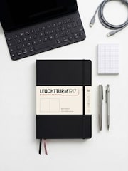 LEUCHTTURM1917 Black Medium A5 Hardcover Plain Notebook - Image 1 of 8