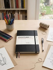LEUCHTTURM1917 Black Medium A5 Hardcover Plain Notebook - Image 4 of 8