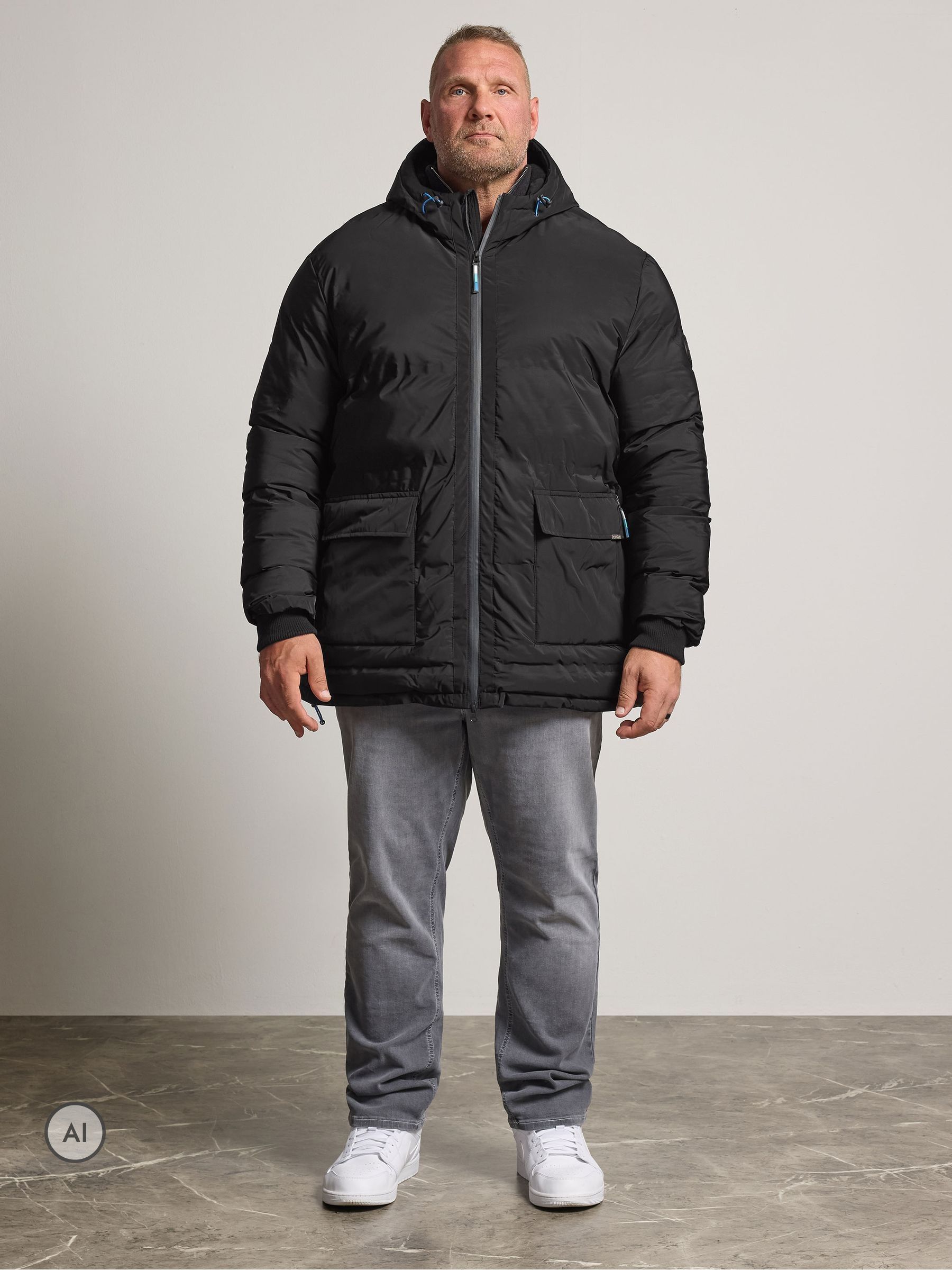 Comprar Preto - Normal - BadRhino Big & Tall Dalton Puffer Jacket