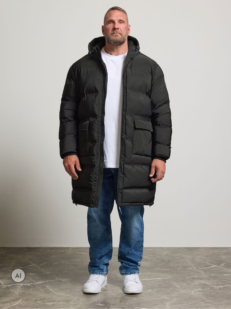 BadRhino Big & Tall Black Long Dalton Puffer Jacket - Image 1 of 7