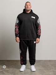 BadRhino Big & Tall Black Japanese Dragon Joggers - Image 2 of 7