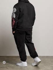 BadRhino Big & Tall Black Japanese Dragon Joggers - Image 3 of 7