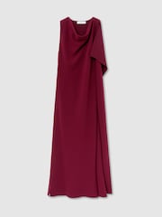 Reiss Emory Drape-Detail Cowl-Neck Midi Dress - Slika 2 od 7