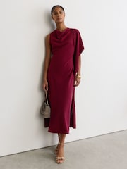 Reiss Emory Drape-Detail Cowl-Neck Midi Dress - Slika 5 od 7