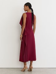 Reiss Emory Drape-Detail Cowl-Neck Midi Dress - Slika 6 od 7
