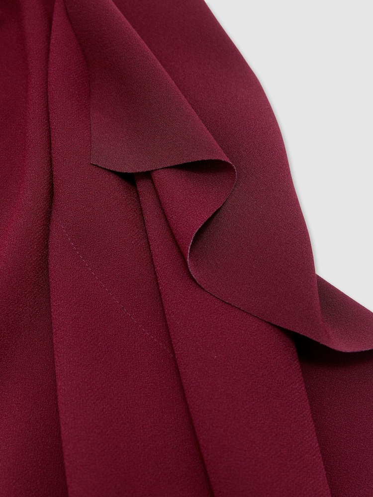 Reiss Emory Drape-Detail Cowl-Neck Midi Dress - Slika 7 od 7