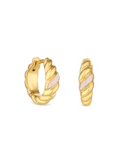 Inicio Gold Tone Opal Hoop Earrings - Image 1 of 3