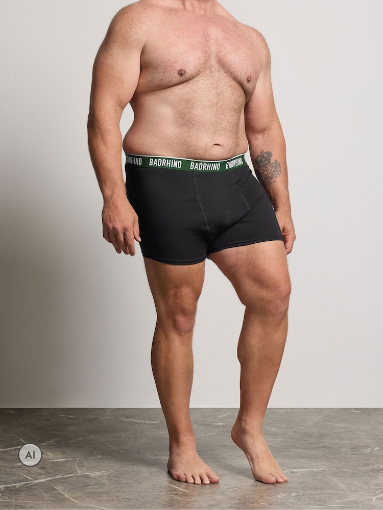 BadRhino Big & Tall Black Boxers 5 Pack - Image 2 of 8 BadRhino Big & Tall Black Boxers 5 Pack - Image 2 of 8
