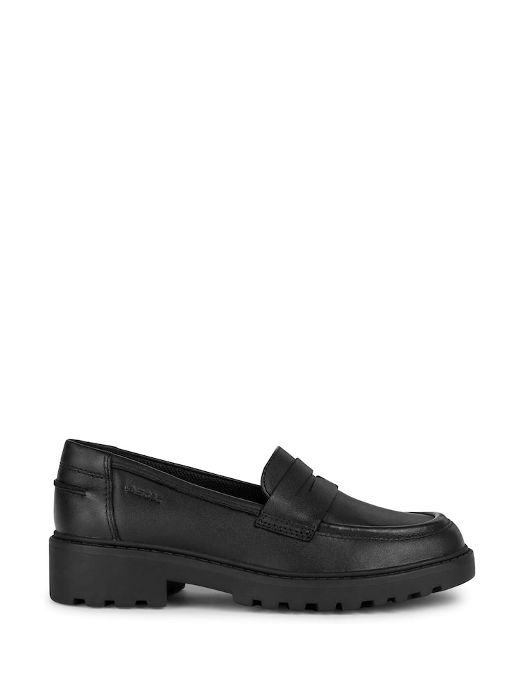 Schwarzes Lackleder - Geox J Casey Leather Loafers - Bild 2 von 5