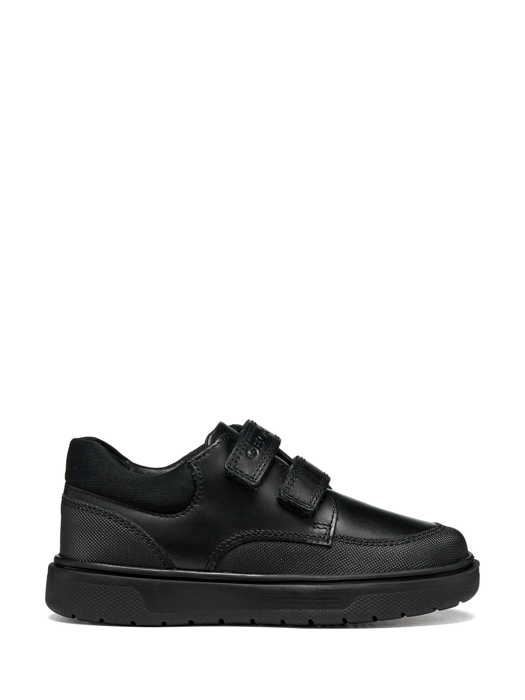 Geox Boys Black J Riddock Leather School Shoes