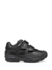 Geox Black J Buller Leather School Shoes - Image 1 of 5