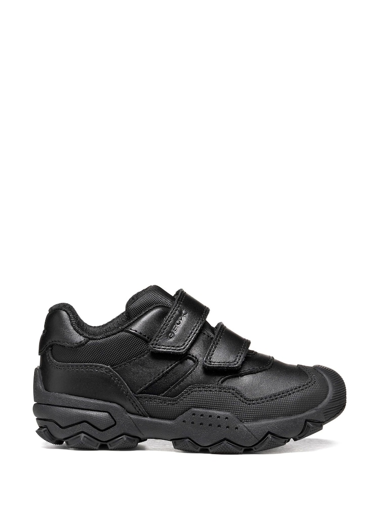 Geox Black J Buller Leather School Shoes - Image 1 of 5