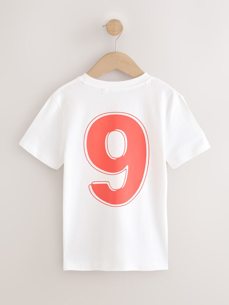 White England Short Sleeve Graphic Football T-Shirt (3-16yrs) - Image 2 of 4
