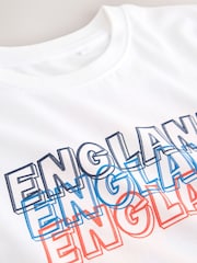 White England Short Sleeve Graphic Football T-Shirt (3-16yrs) - Image 3 of 4