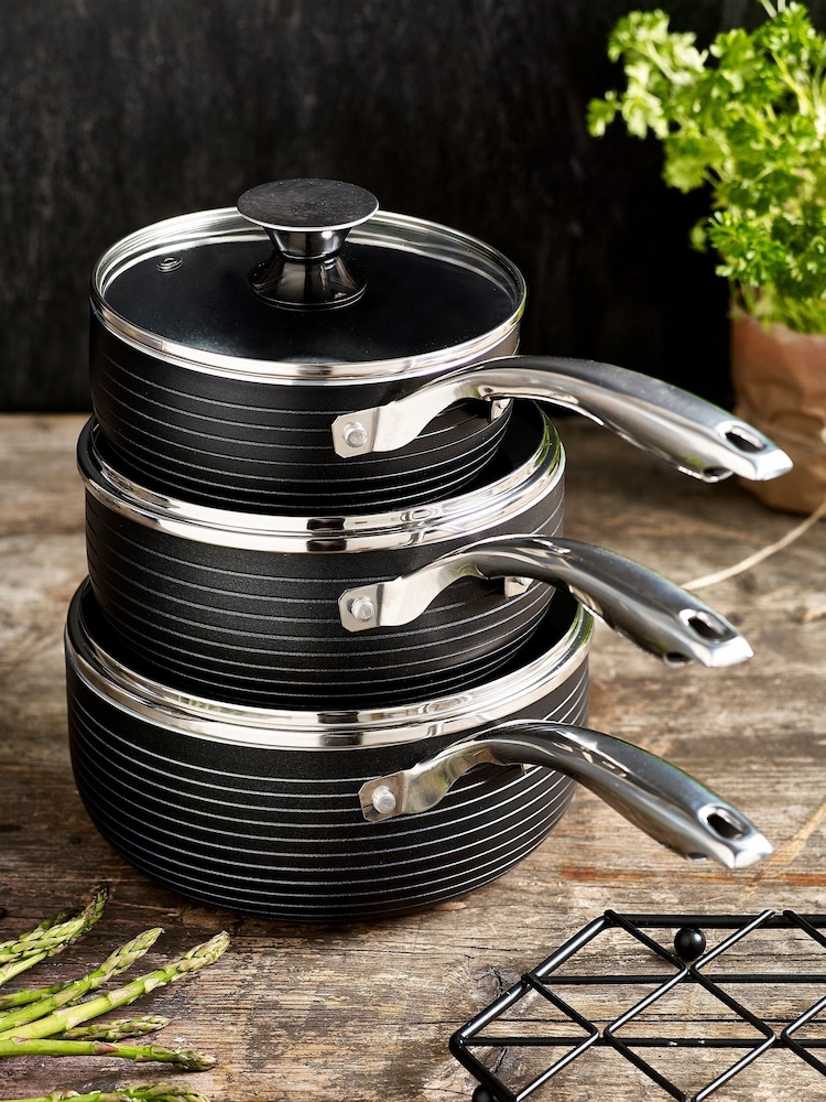 Black Bronx 3 piece pan set Non-Stick Cookware - Image 1 of 6