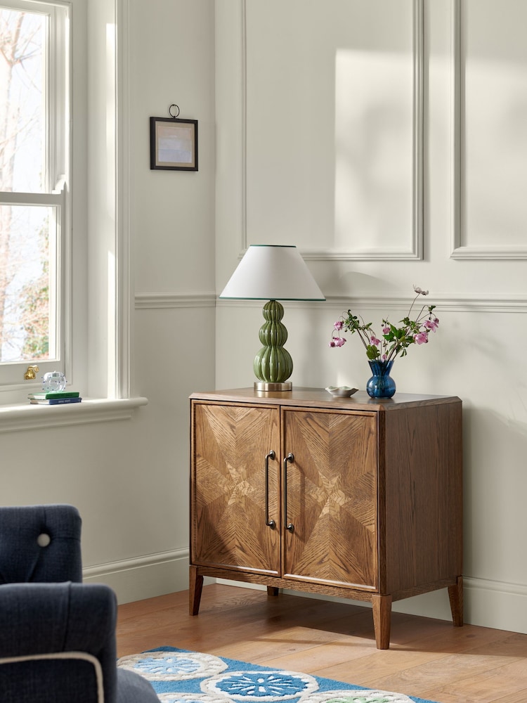 Nina Campbell Dark Oak Small Tedworth Sideboard - Image 1 of 7
