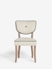 Nina Campbell Set of 2 Natural Ashburn Oak Effect Leg Dining Chairs - Image 2 of 6