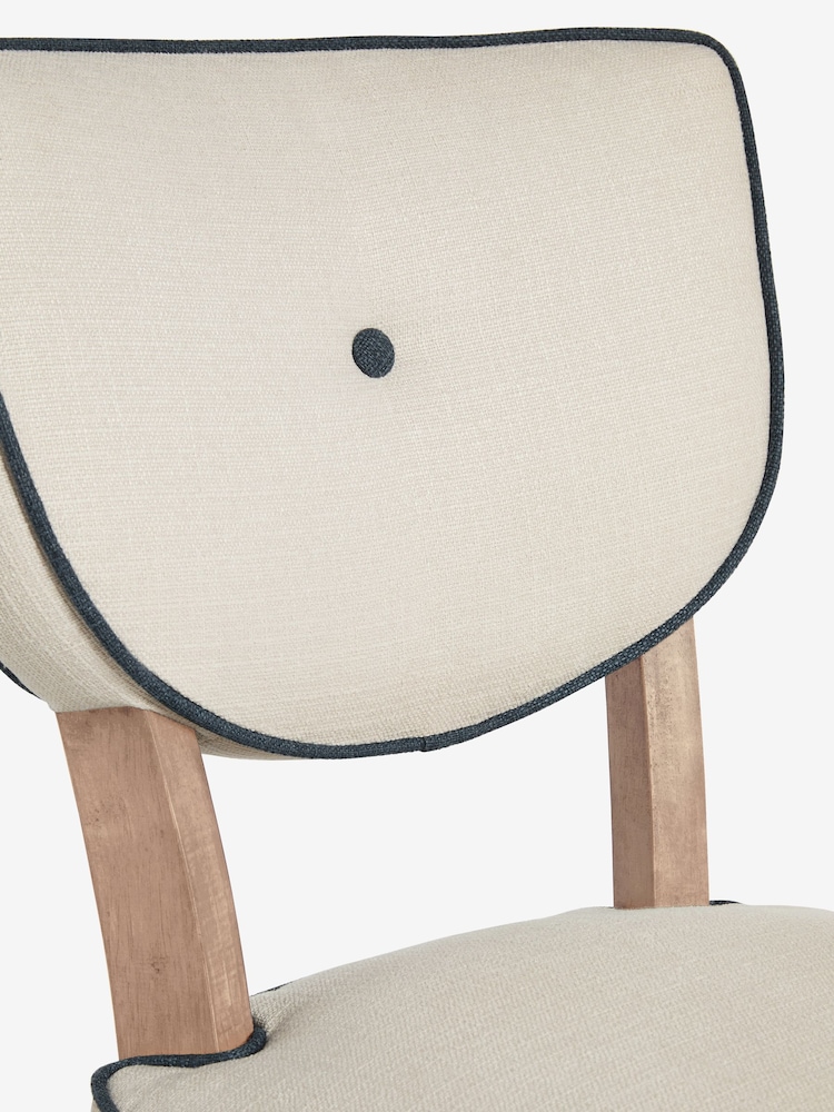 Nina Campbell Set of 2 Natural Ashburn Oak Effect Leg Dining Chairs - Image 6 of 6