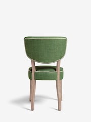 Nina Campbell Set of 2 Carmel Green Ashburn Oak Effect Leg Dining Chairs - Image 3 of 7