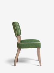 Nina Campbell Set of 2 Carmel Green Ashburn Oak Effect Leg Dining Chairs - Image 5 of 7