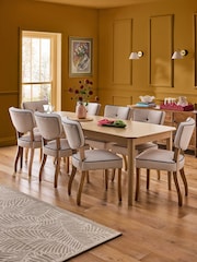 Nina Campbell Light Oak Tedworth 6 to 8 Seater Extending Dining Table - Image 2 of 8