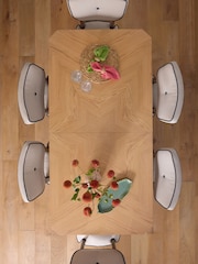 Nina Campbell Light Oak Tedworth 6 to 8 Seater Extending Dining Table - Image 4 of 8