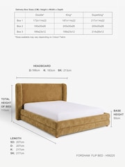 Relaxed Chenille Ochre Yellow Fordham Upholstered Ottoman Storage Bed Frame - Image 3 of 8