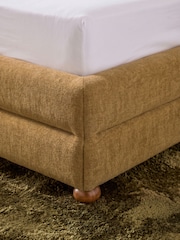 Relaxed Chenille Ochre Yellow Fordham Upholstered Ottoman Storage Bed Frame - Image 5 of 8