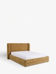 Relaxed Chenille Ochre Yellow Fordham Upholstered Ottoman Storage Bed Frame - Image 6 of 8