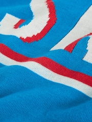 Blue Ski Slogan Long Sleeve Roll Neck Jumper - Image 6 of 7